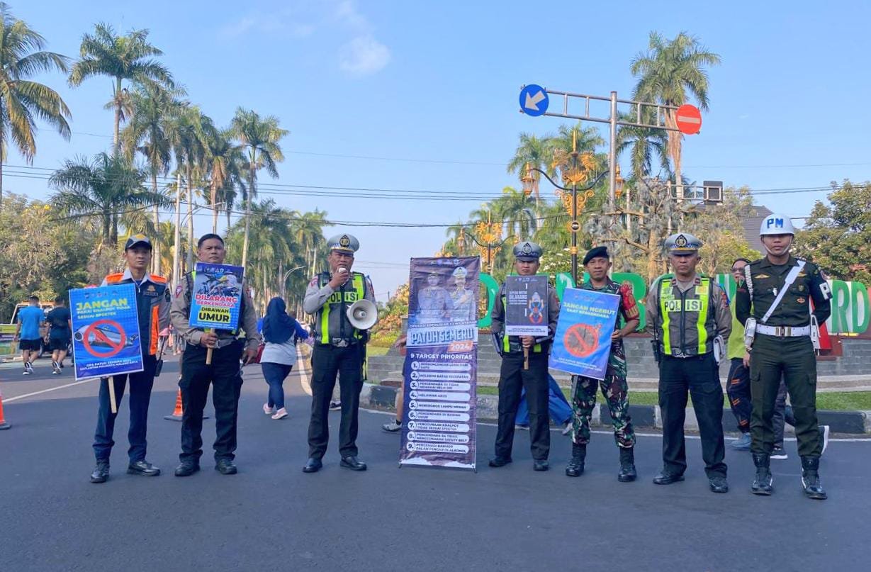 Car Free Day, Polresta Malang Kota Sosialisasikan Target Prioritas Ops Patuh Semeru 2024