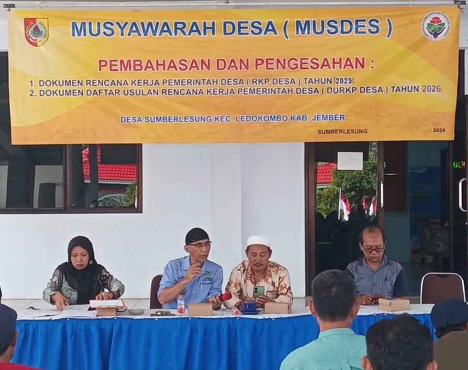 Musawara Desa (musdes)Desa Sumber Lesung Kecamatan Ledokombo,Memeriahkan HUT RI KE 79