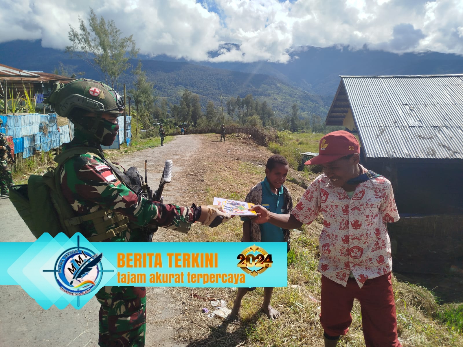 TK Kout J2 Satgas Yonif 509 Kostrad Berkomitmen Memajukan Pendidikan Anak-anak Papua