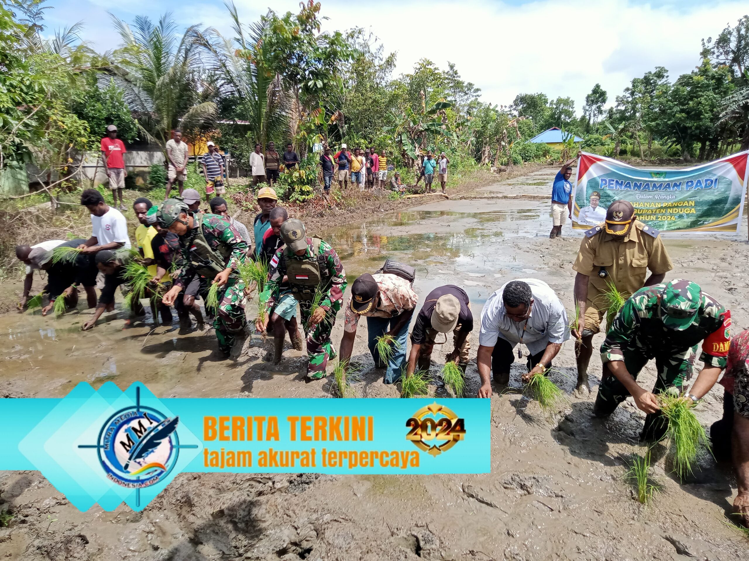 Satgas Yonif 503/Mayangkara Hadiri Ketahanan Pangan Bersama Forkopimda Kabupaten Nduga