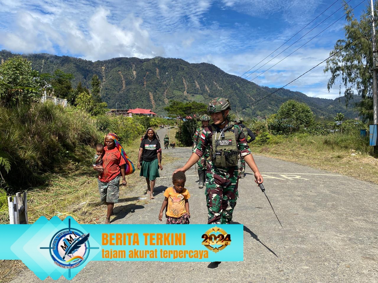 Satgas Yonif 509 Kostrad Bersama Masyarakat Kampung Mamba Intan Jaya Papua Gelar Kerja Bakti Menjelang 17 Agustus