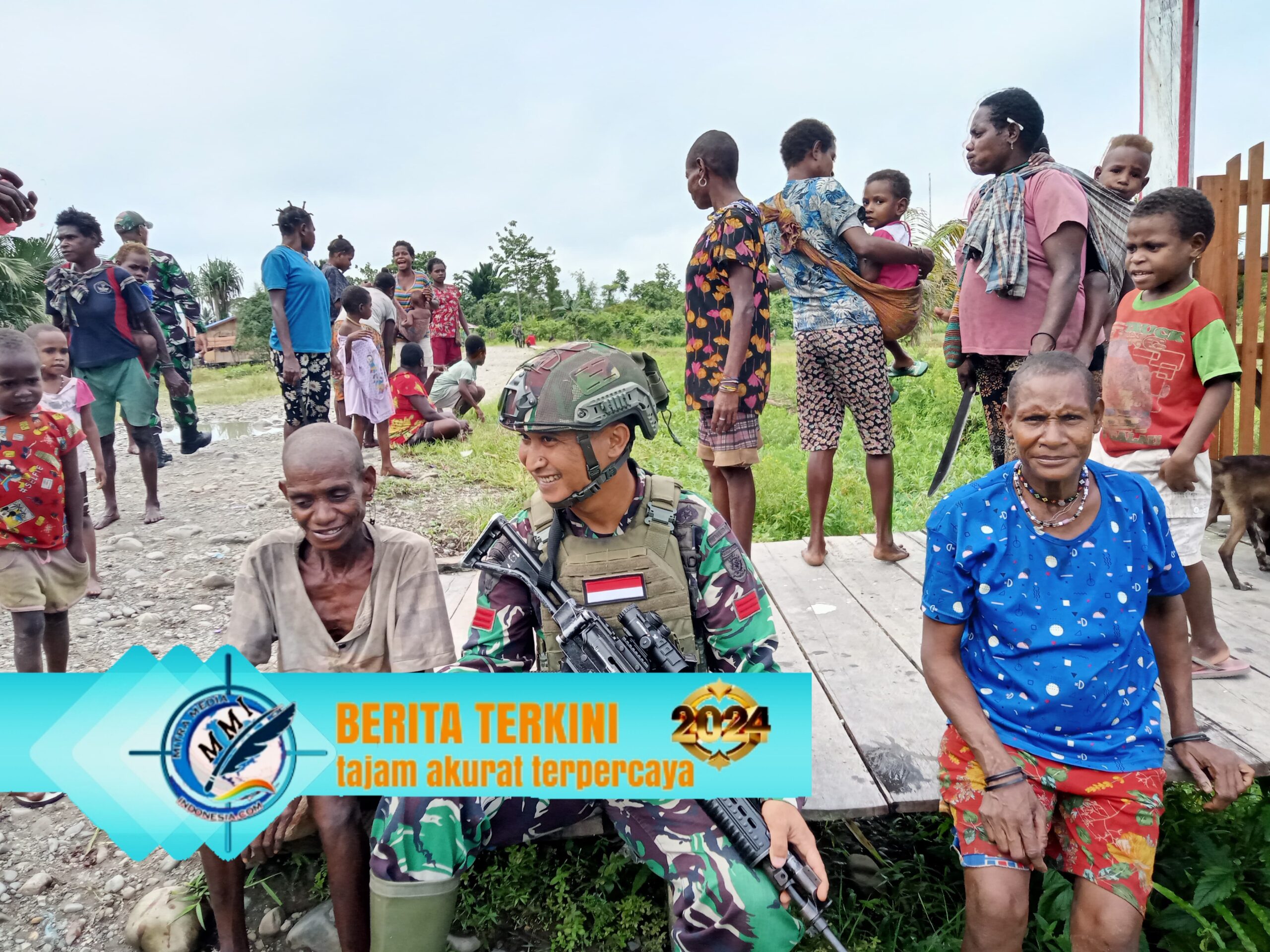 Komunikasi Sosial Rutin, Satgas Yonif 503/Mayangkara Ciptakan Rasa Aman Tentram Bagi Masyarakat