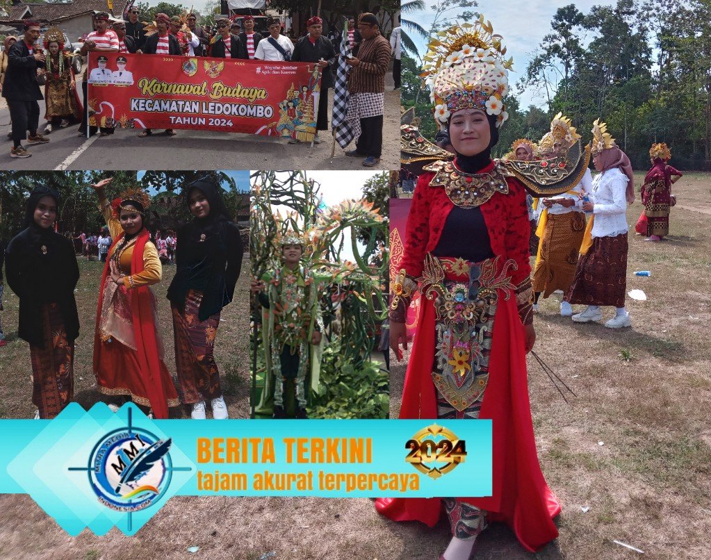 Karnaval Kecamatan Ledokombo Dalam Rangka Memperingati HUT RI KE-79 Dengan Tema Budaya,Berjalan Meriah Dan Sukses