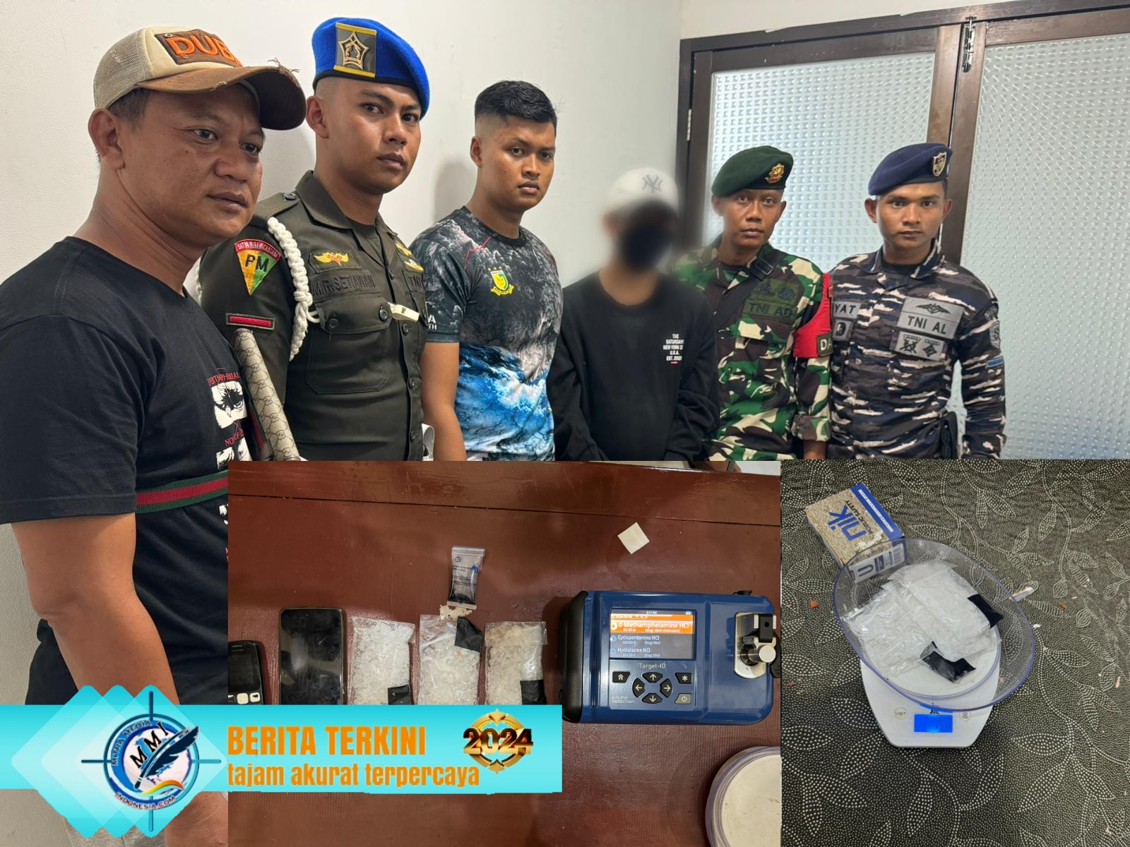 Satgas Pamtas Yonarmed 11 Kostrad Kembali Gagalkan Penyeludupan 156 Gram Sabu Dari Malaysia