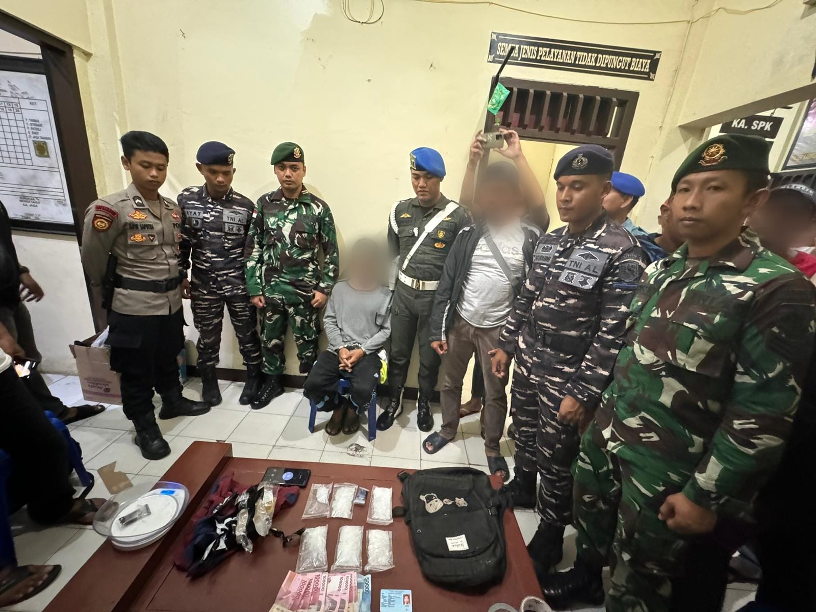Satgas Pamtas RI-Malaysia dan Tim Gabungan Gagalkan Penyelundupan 553 Gram Sabu di Pelabuhan Tunon Taka