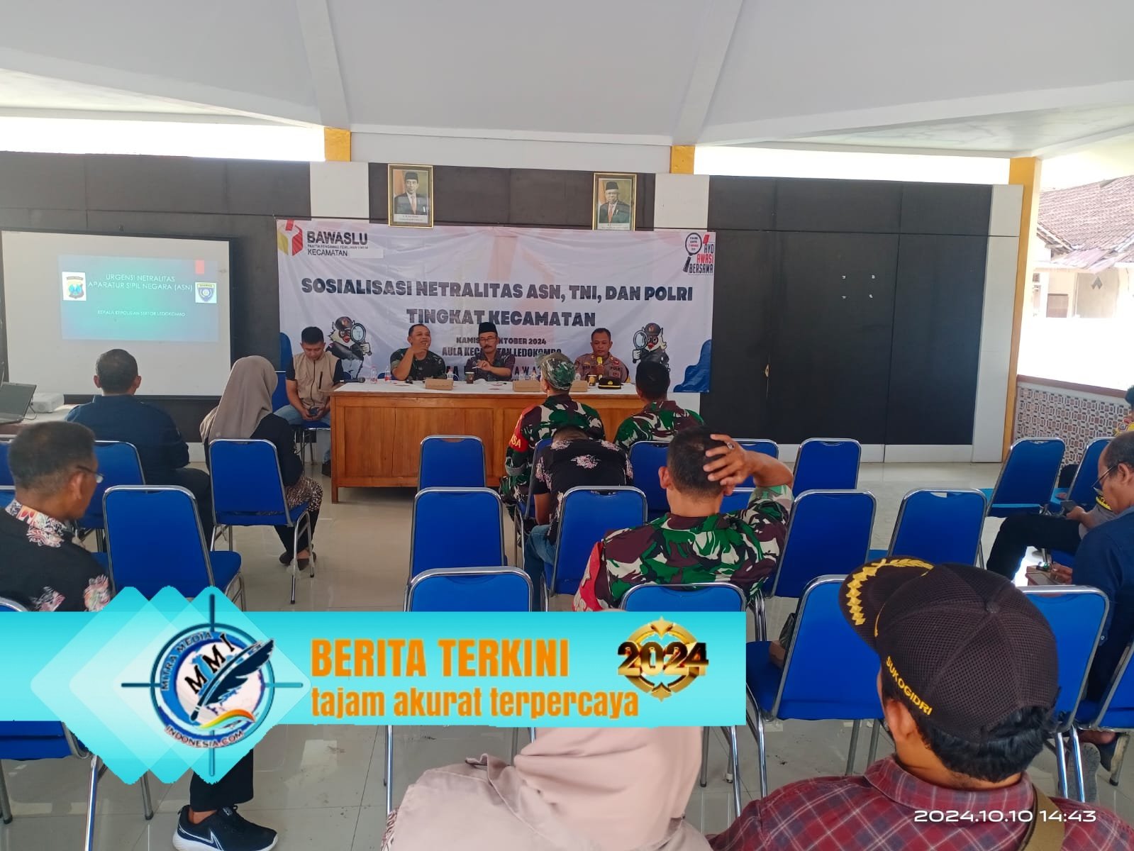 Sosialisasi Netralitas ASN, TNI Dan POLRI Tingkat Kecamatan Ledokombo