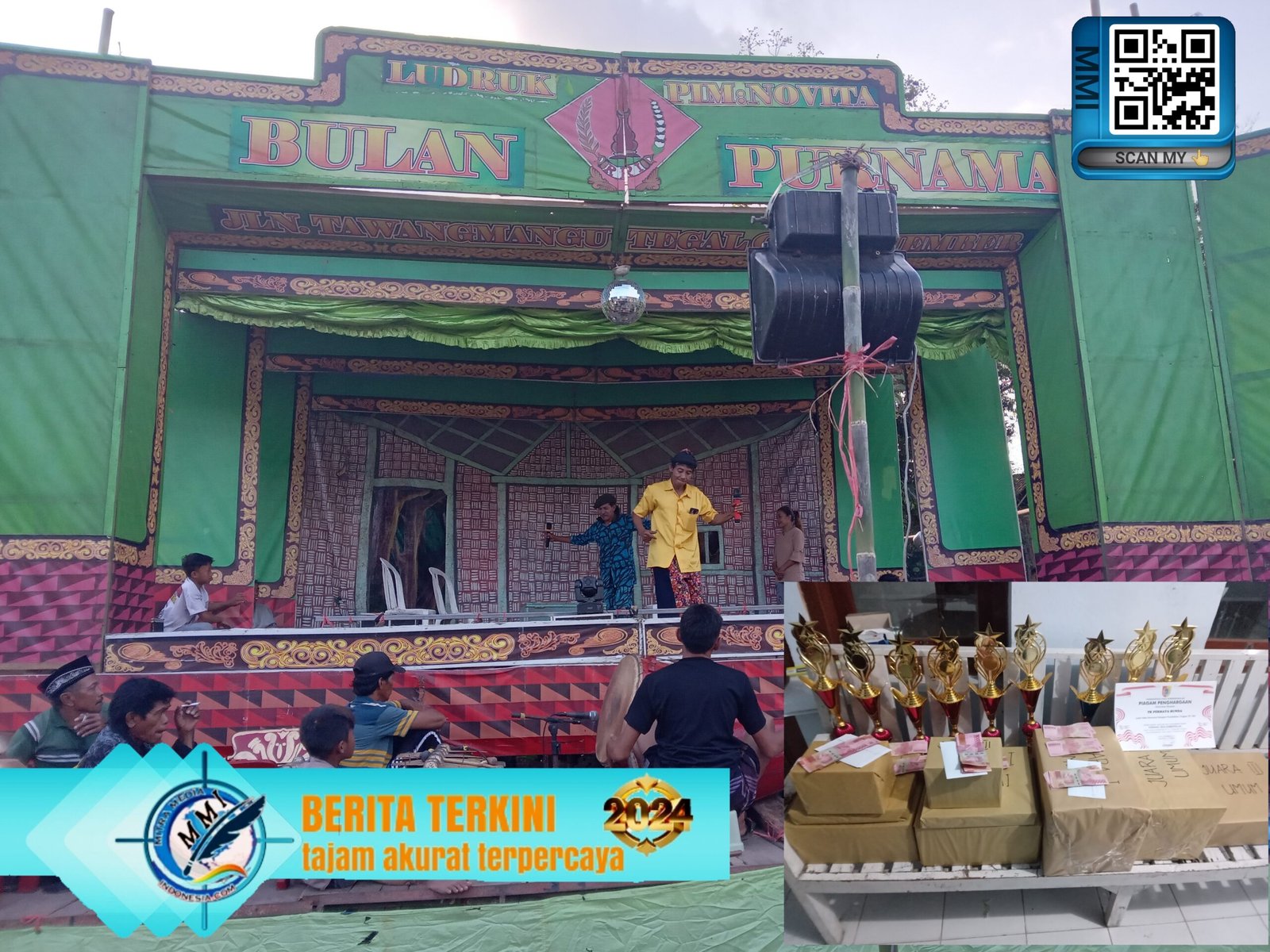 Village thanksgiving celebration and prize distribution for the winners of the 79th Indonesian Independence Day carnival in Sumber Salak village,