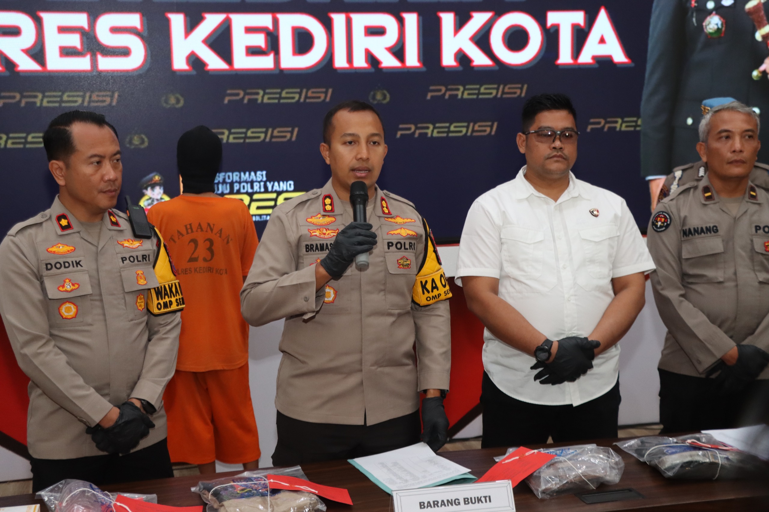 Polres Kediri Kota Berhasil Amankan Tersangka Penganiayaan di Balowerti