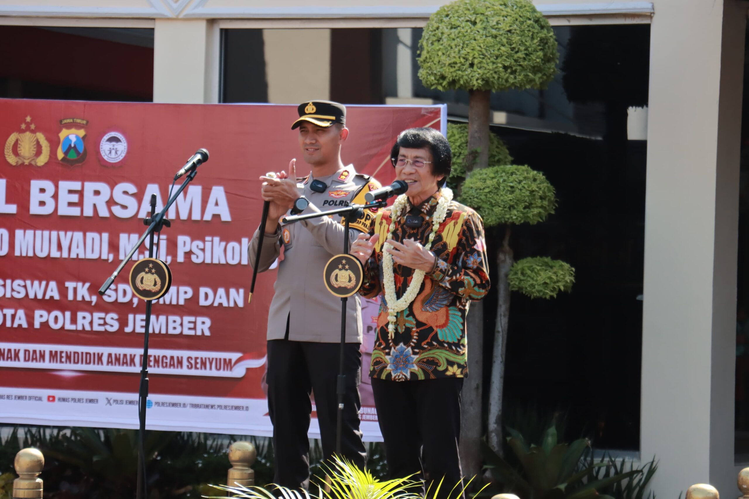 Kak Seto Apel Pagi Bersama Polres Jember, Sampaikan Pesan Perlindungan Anak