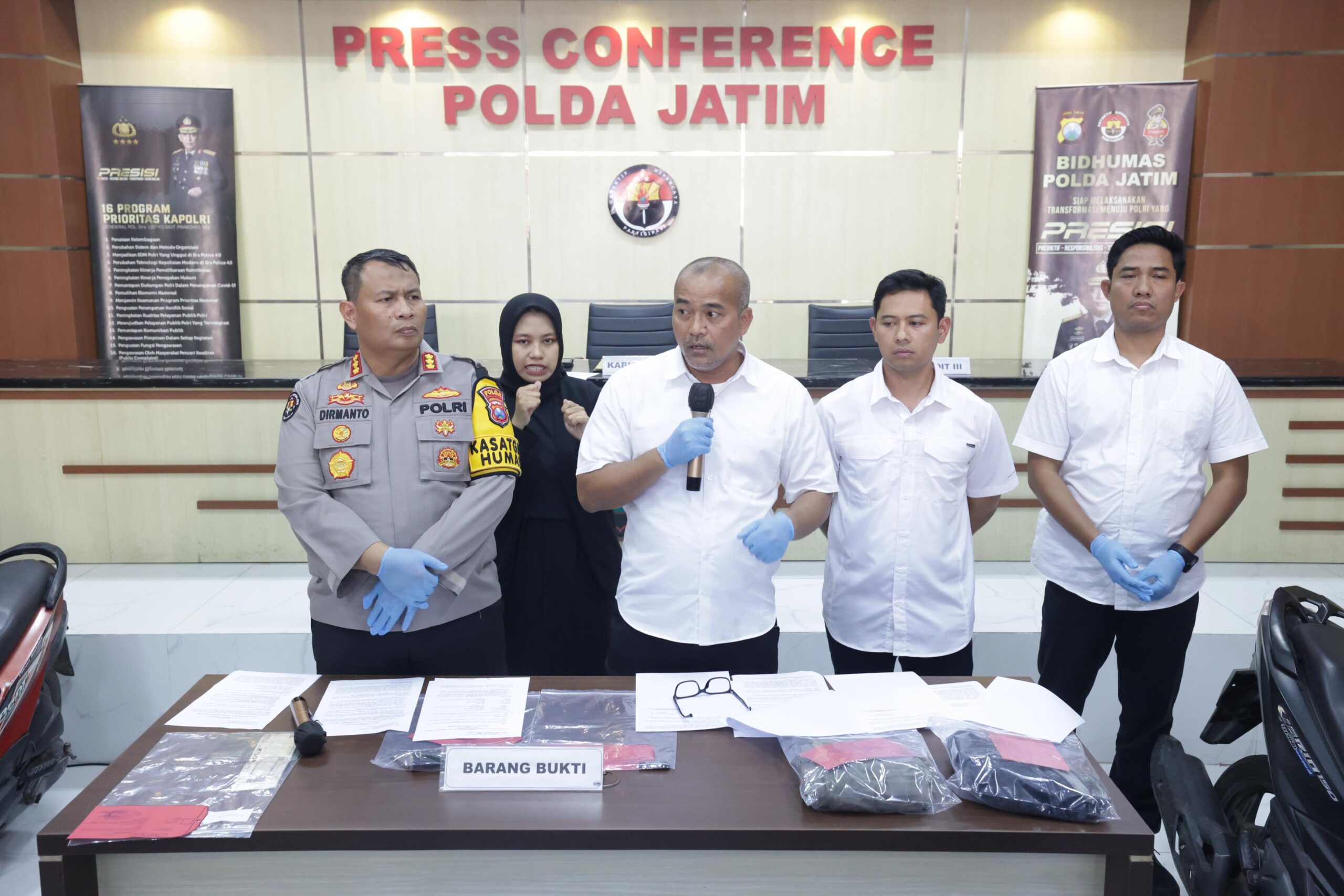 Polda Jatim Berhasil Amankan Bandit Jalanan Diantaranya Spesialis Curanmor dan Residivis Jambret