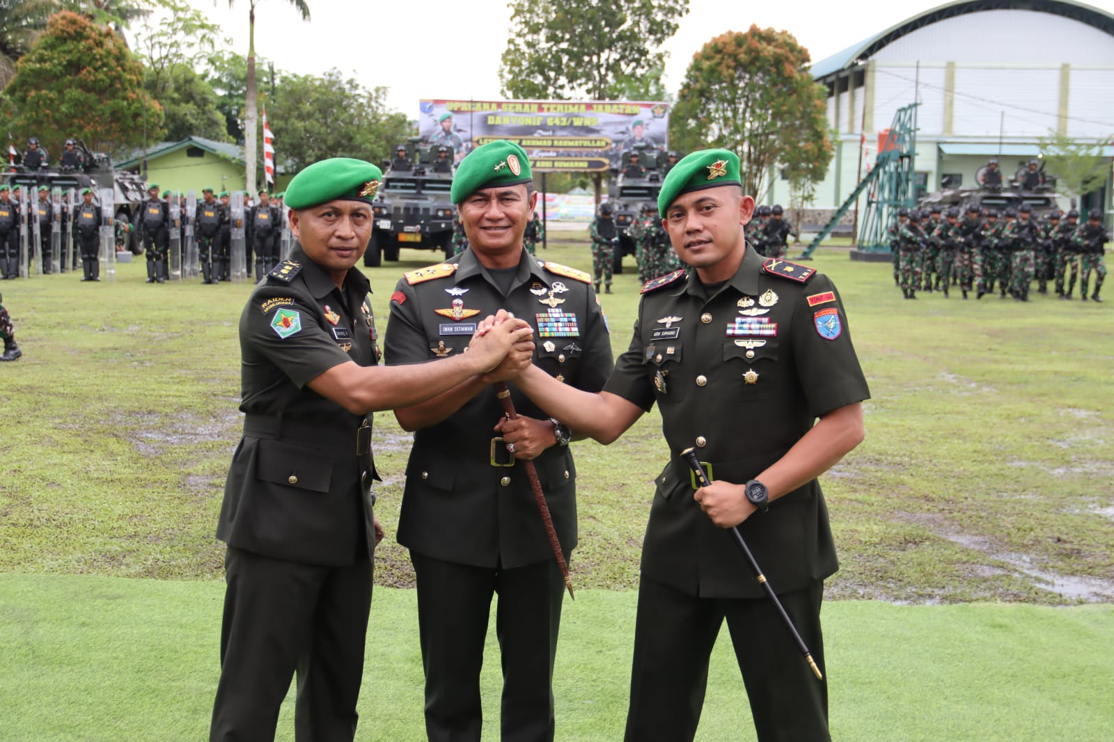 Pangdam XII/Tpr Pimpin Sertijab Danyonif Mekanis 643/Wanara Sakti