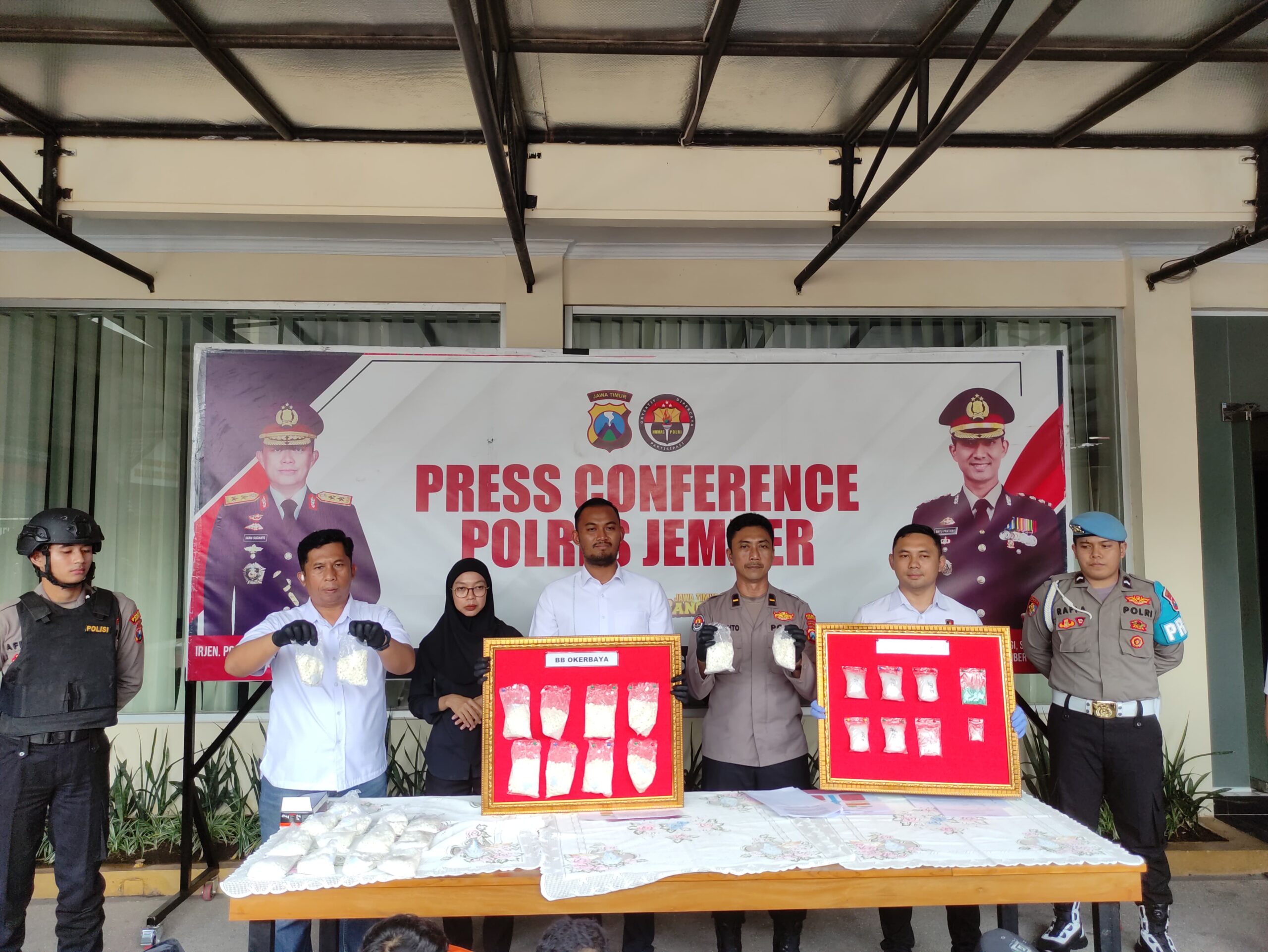 Keberhasilan Polres Jember Ungkap 9 Kasus Narkoba Dengan 12 Tersangka