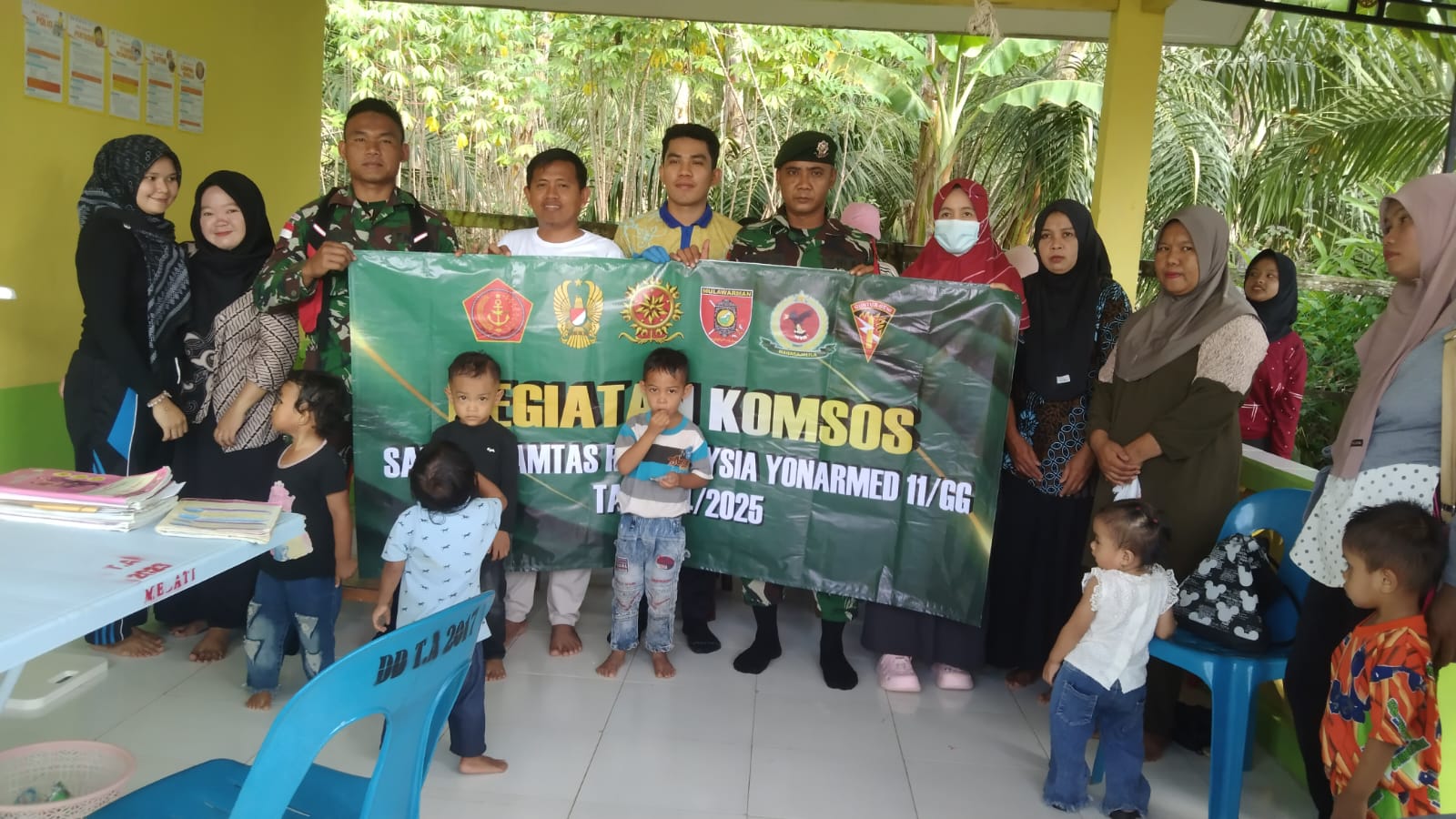 Satgas Pamtas Yonarmed 11 Kostrad Gelar Imunisasi dan Edukasi Gizi Anak di Sebatik Barat
