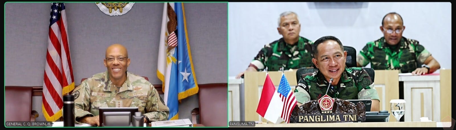 Peningkatan Kerja Sama Militer Indonesia-AS Melalui Vicon Panglima TNI