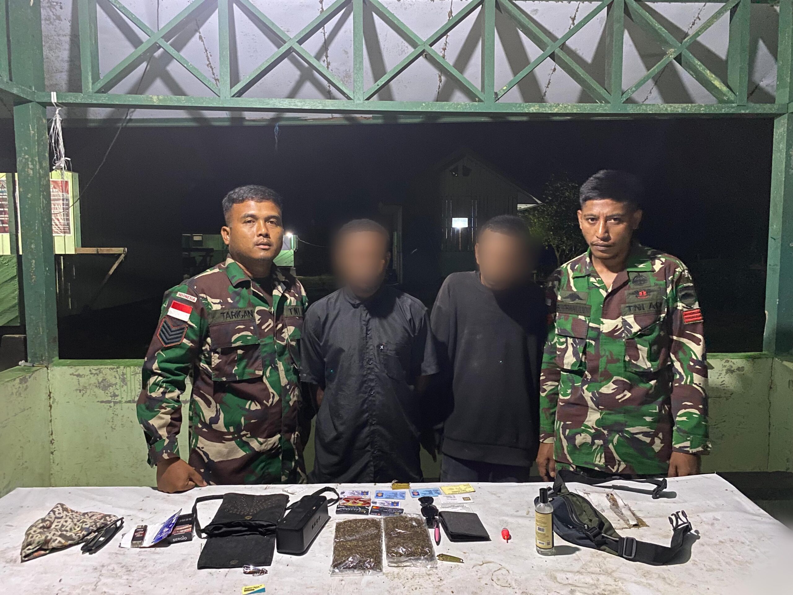 Satgas Yonif 131/Brajasakti Kembali Berhasil Menggagalkan Peredaran Narkotika Jenis Ganja Di Perbatasan Papua